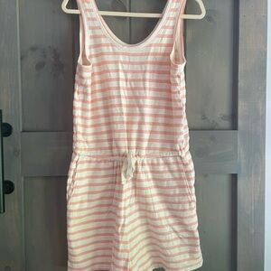Old navy Striped Peachy orange  and White Romper
